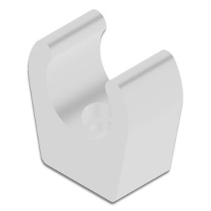 WU1265B Whale 12mm Tube Mounting Clip White