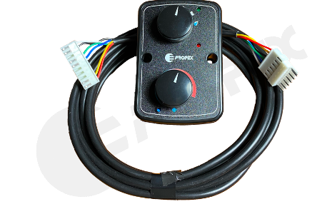 801Y Replacement Kit, comprised of a twin-dial thermostat (Post 2010-Pre 2018) and wiring loom.